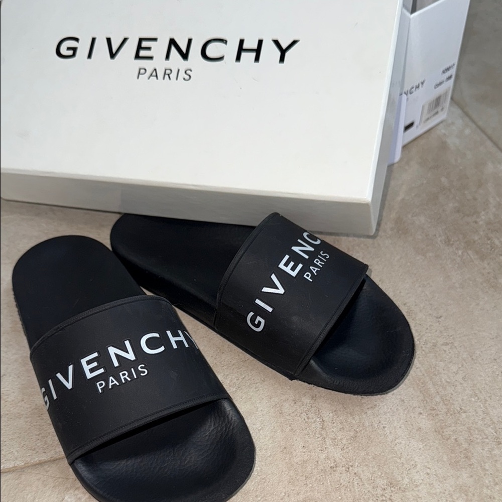 Givenchy Black Sandals with Iconic Logo